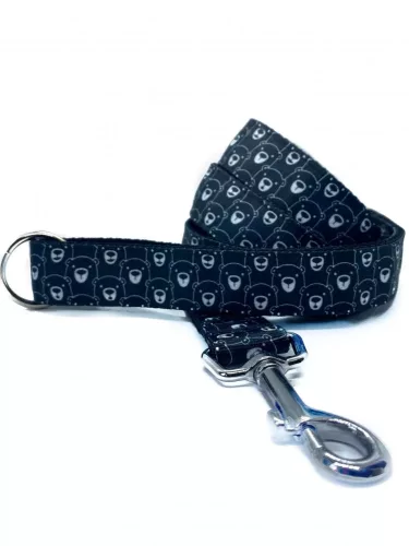 Trendi póráz kutyáknak mackós mintában 120 cm / Collarful (magyar termék)