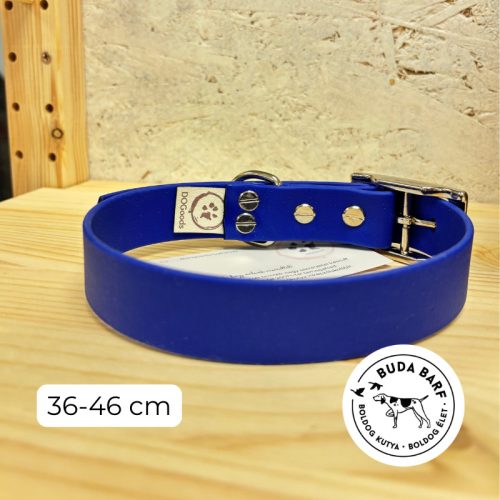 BioThane nyakörv kutyáknak sötét kék állítható 36-46 cm  - 2,5 cm széles / DOGoods
