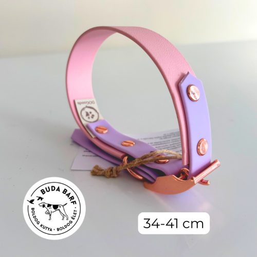 BioThane nyakörv kutyáknak rózsaszín állítható 34-41 cm  - 2,5 cm széles / DOGoods