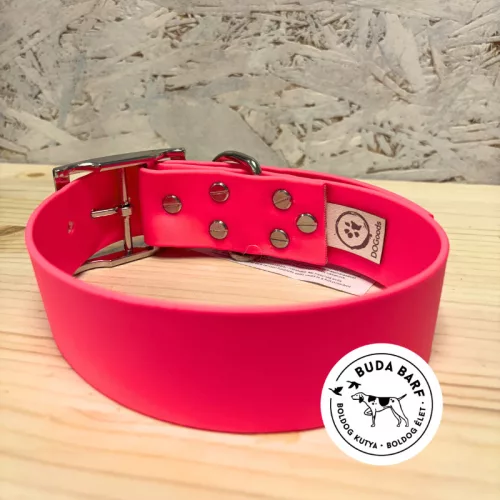 BioThane nyakörv kutyáknak pink állítható 38-49 cm - 4 cm széles / DOGoods