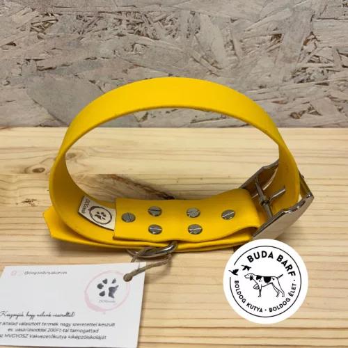 BioThane nyakörv kutyáknak sárga állítható 35-45 cm  - 4 cm széles / DOGoods