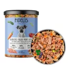 Főtt menü friss lazac édesburgonyával, borsóval és cukkinivel 400g / Fidelis