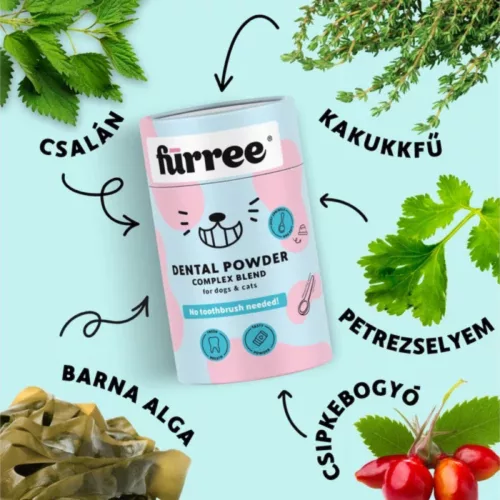 Természetes fogkő és szájszag elleni por kutyáknak 100g / Fürree Dental Powder 