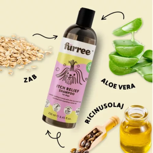 100% természetes kutyasampon viszkető, irritált bőrre 250ml/ Fürree Itch Relief