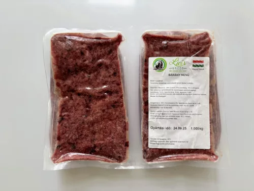 Bárány menü EGYFEHÉRJÉS darált 1kg / Livi's green - BARF hús kutyáknak