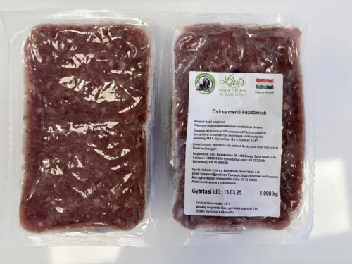 Csirke menü zöldpacallal kezdő BARF-osoknak 1kg/ Livi's green - BARF hús kutyáknak