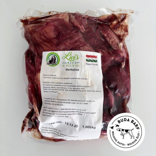 Marhahús darabolva 1kg / Livi's green - BARF hús kutyáknak