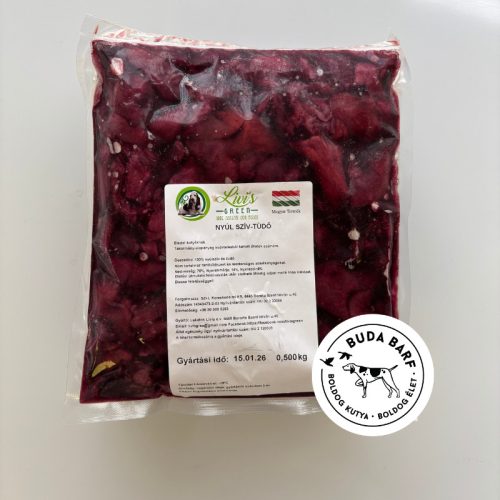 Nyúl szív és tüdő 500g / Livi's green - BARF hús kutyáknak