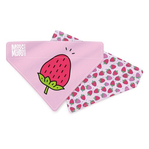 Bandana eper mintás kendő kutyáknak S méret / Max & Molly