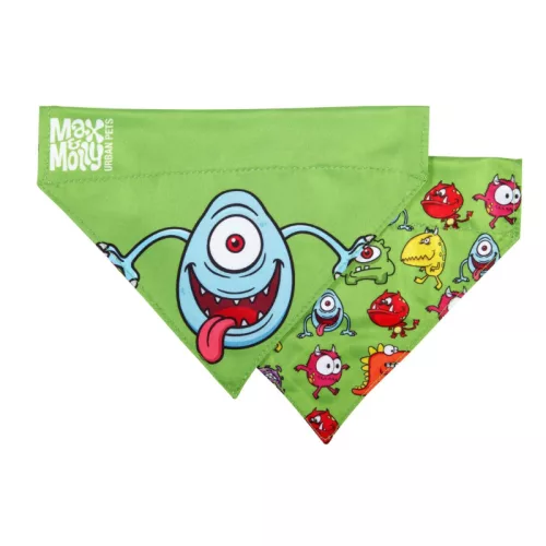 Bandana Szörny figurás kendő kutyáknak L méret / Max & Molly