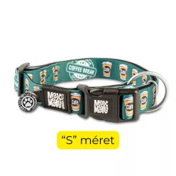   GOTCHA! Okos Nyakörv QR-ID azonosítóval és Geo-értesítéssel - Kávés mintával "S" méret/ Max & Molly
