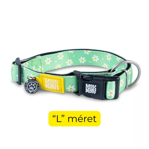 GOTCHA! Okos Nyakörv QR-ID azonosítóval és Geo-értesítéssel -Virágos mintával "L" méret/ Max & Molly