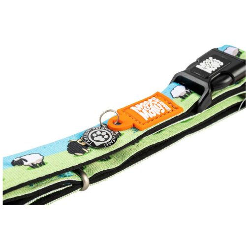 GOTCHA! Okos Nyakörv QR-ID azonosítóval és Geo-értesítéssel - Bárányos mintával "L" méret/ Max & Molly