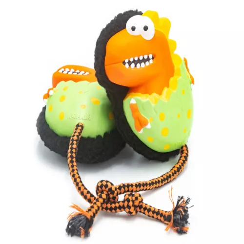 Otto the Dino - Figurás játék kutyáknak húzókával