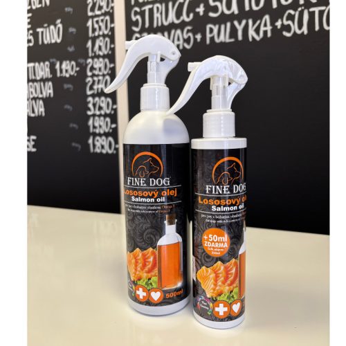 100% hidegen sajtolt lazacolaj 250ml / Fine Dog