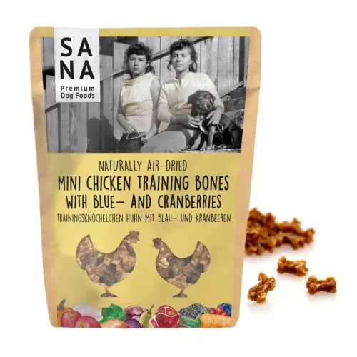 Csirkehúsos tréningsnack áfonyával és tőzegáfonyával 100g/ SANA
