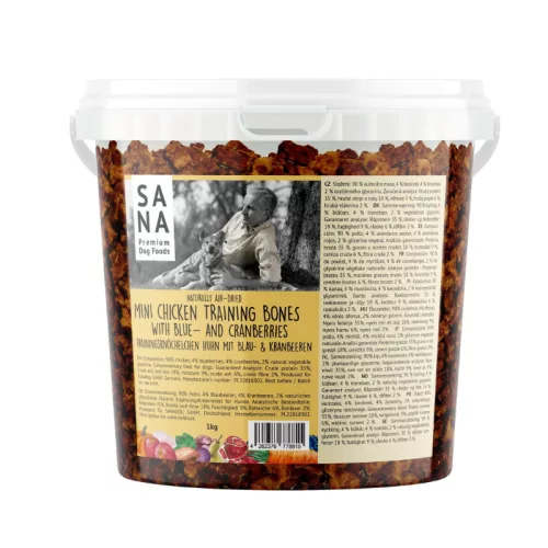 Csirkehúsos tréningsnack áfonyával és tőzegáfonyával 1 kg/ SANA