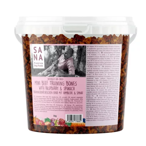 Marhahúsos tréningsnack málnával és spenóttal 1 kg/ SANA