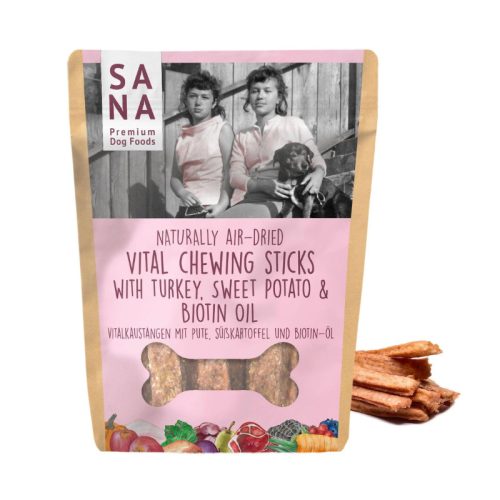 Vital pulykás rágópálcika biotinnal és lenmaggal 150g / SANA