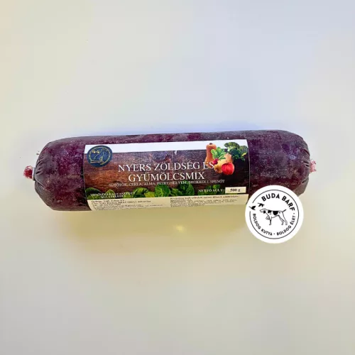 Nyers zöldség-, és gyümölcsmix fagyasztott 500g/ Special dog food