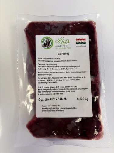 Csirkemáj 500g / Livi's green - BARF hús
