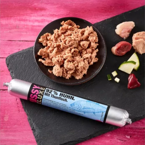 Pussy Deluxe Macskamenü - Csirke tonhallal és cukkinivel 100g / MEATLOVE