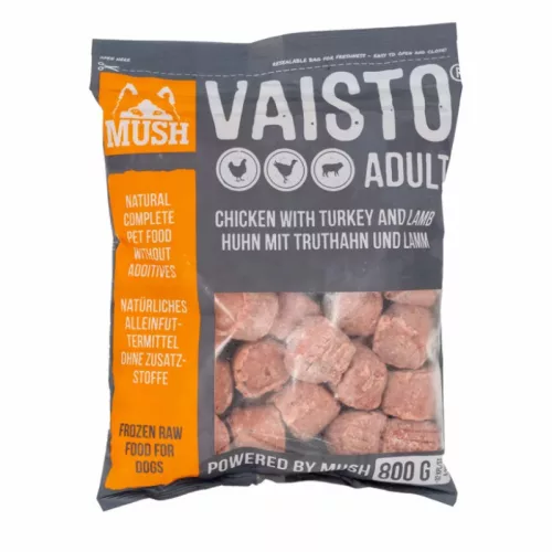 Mush Grey Pulyka-Csirke-Bárány barf komplett menü 800g / Farkaskonyha - BARF hús kutyáknak